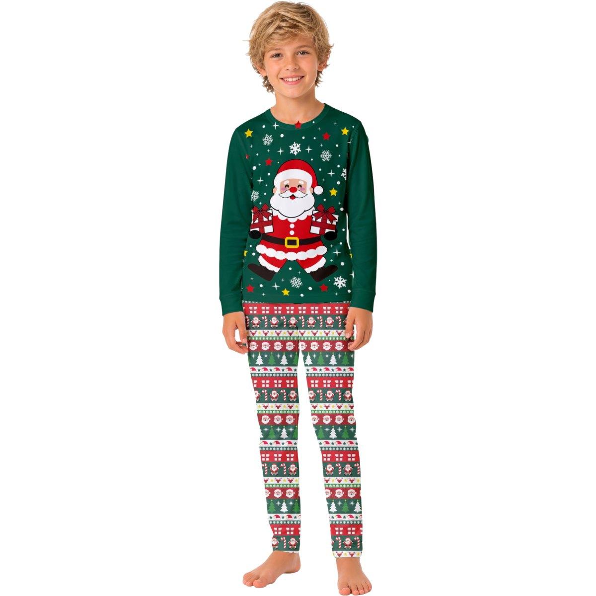 Pigiama natale verde babbo natale