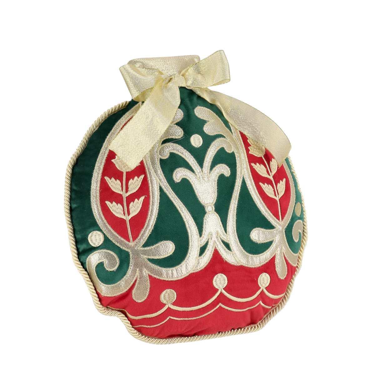 Cuscino 38 x 35 cm arredo in tessuto tondo Natale