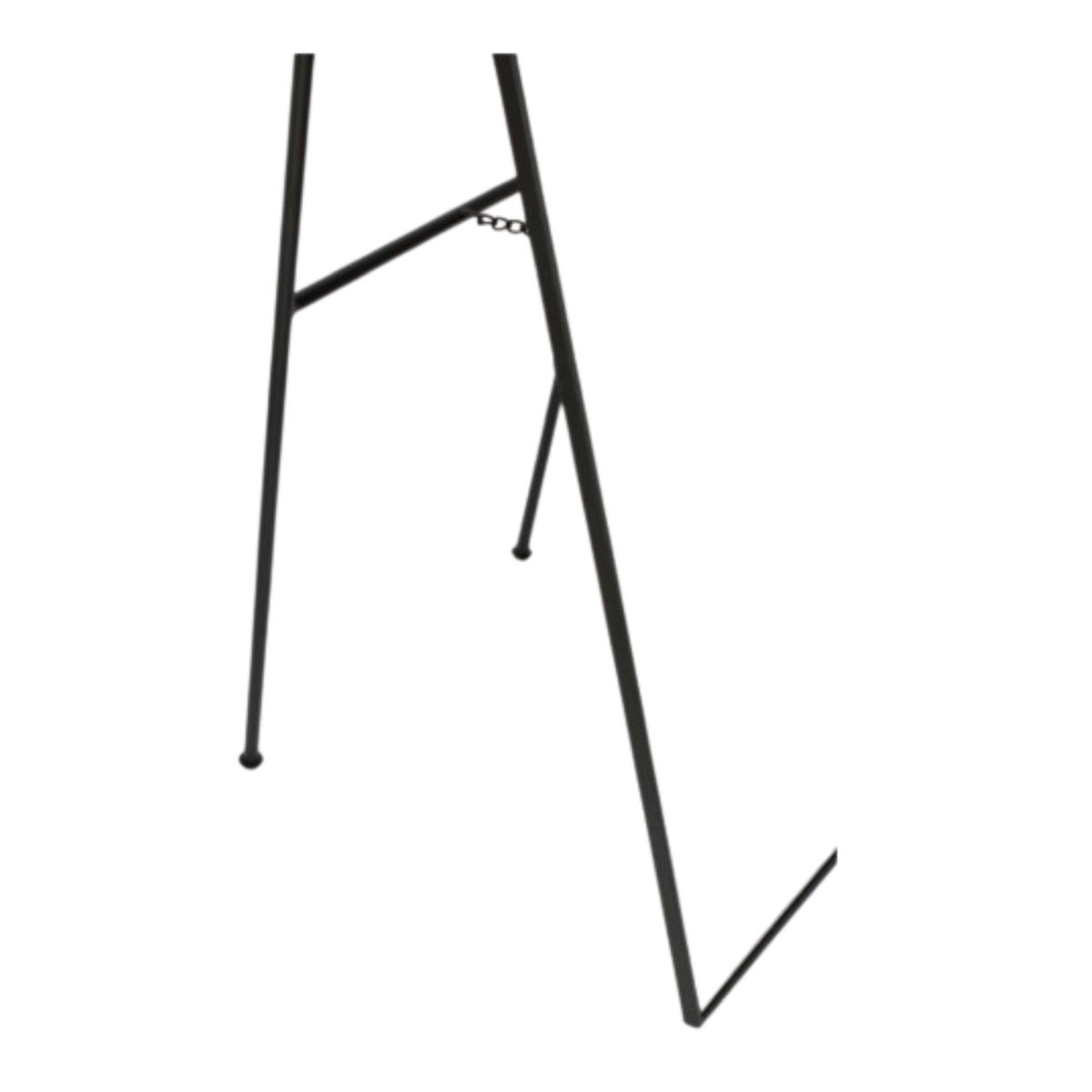 Specchio metallo cornice nera con stand