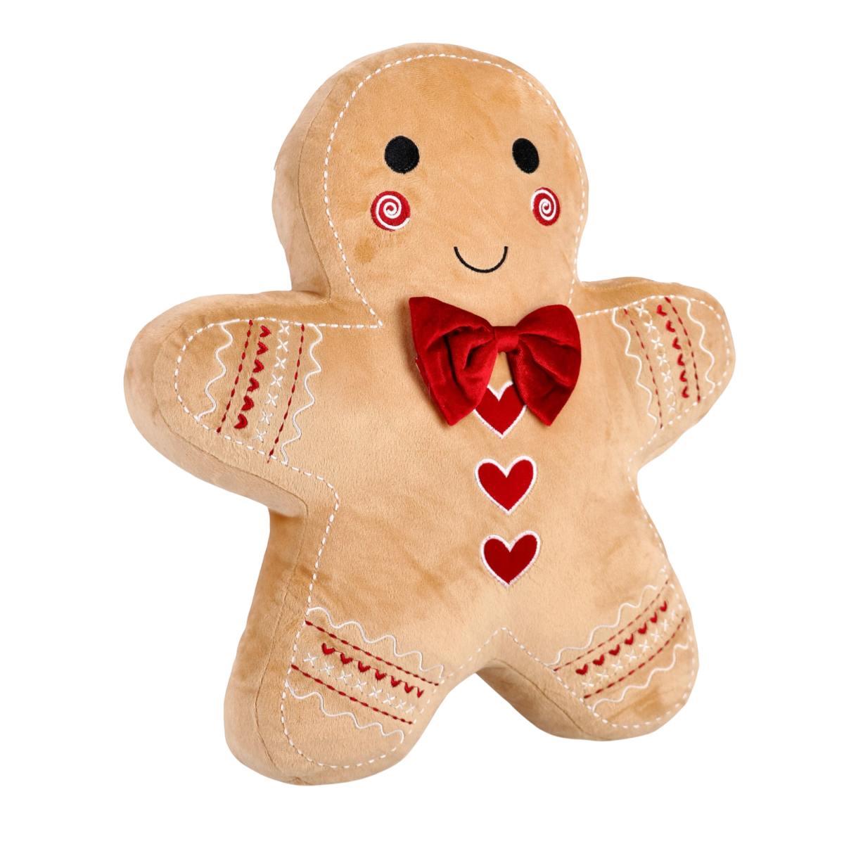 Cuscino 45 x 49 cm arredo in tessuto Natale omino biscotto