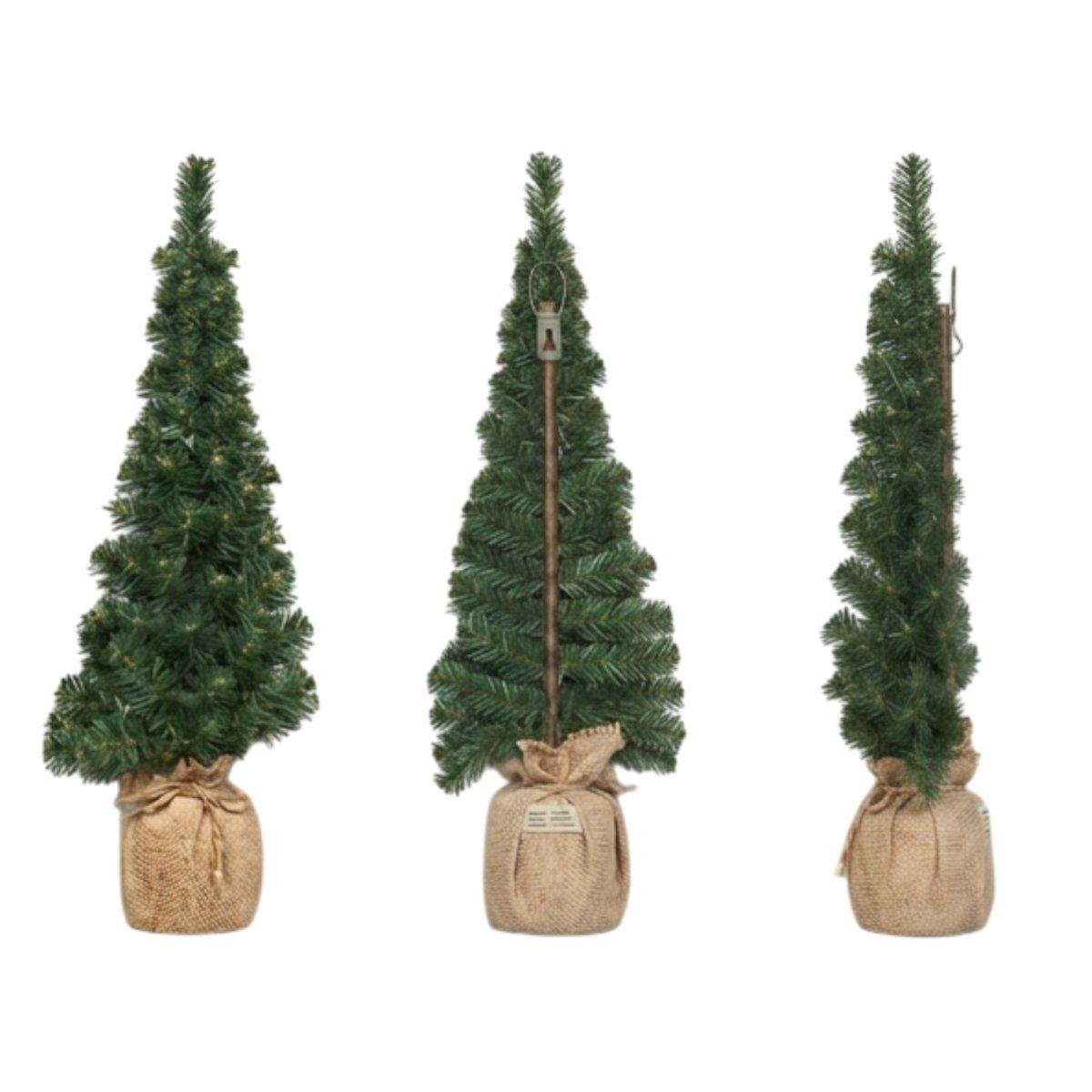 Albero di Natale verde a parete base juta 150 cm