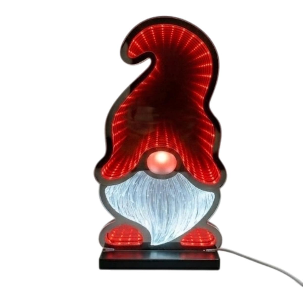 Gnomo luci led 3D uso interno 30 cm