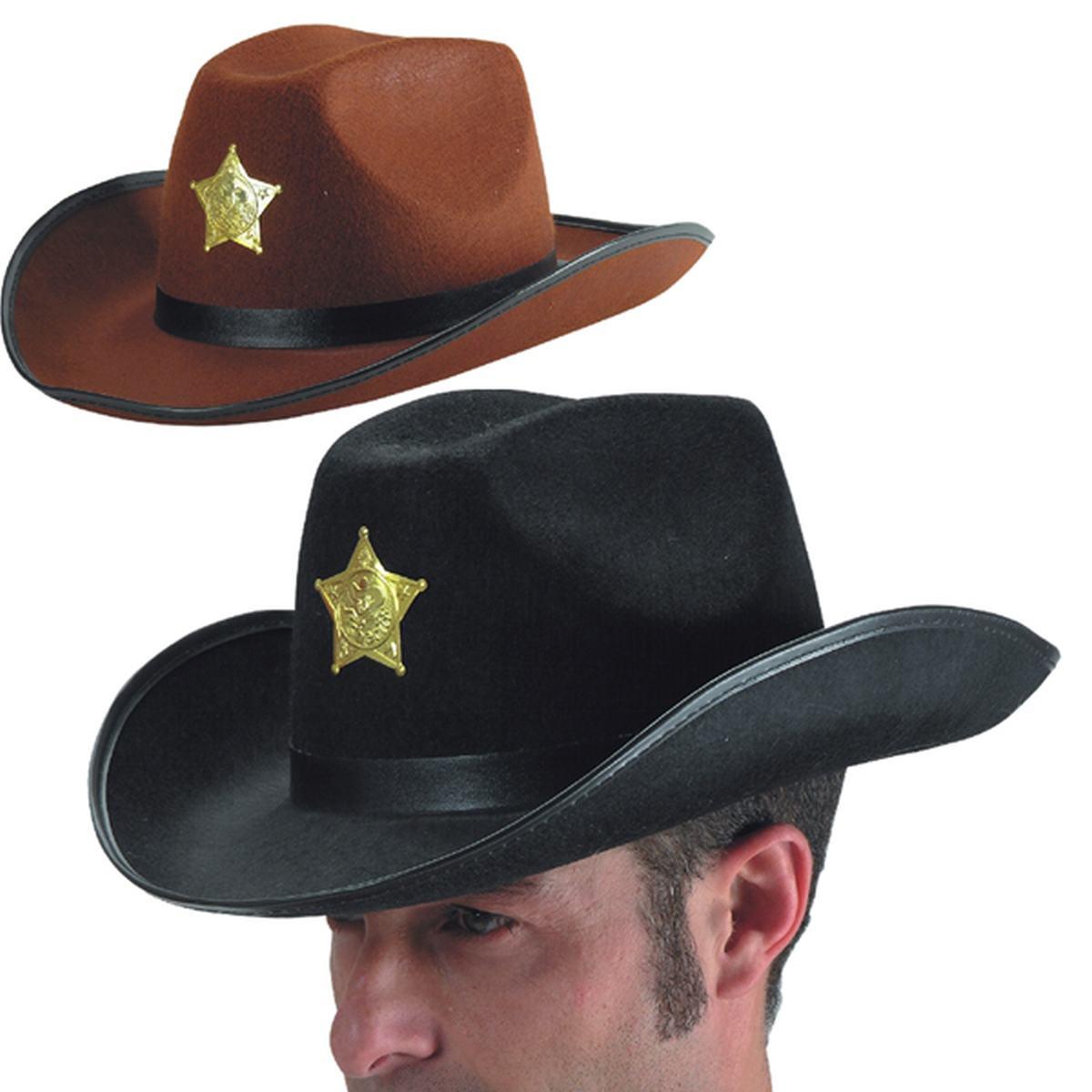 Cappello Sceriffo Feltro Tg.Ø58 Disponibili 2 Colori |Carnival Toys
