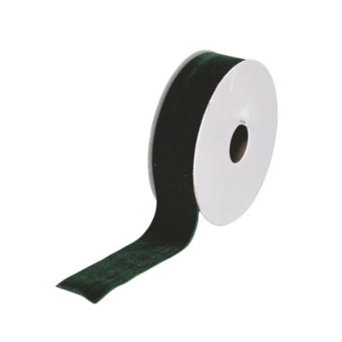 Nastro 2,70 mt natalizio 25 mm velluto verde foresta