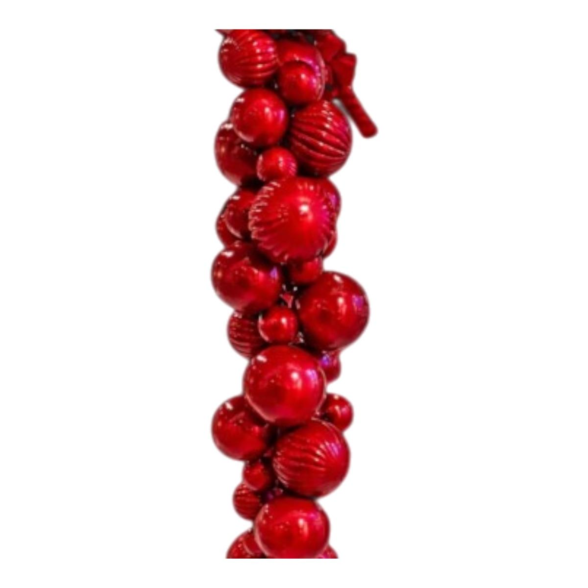 Pallina natalizia pvc rossa grappolo Set 100 pz