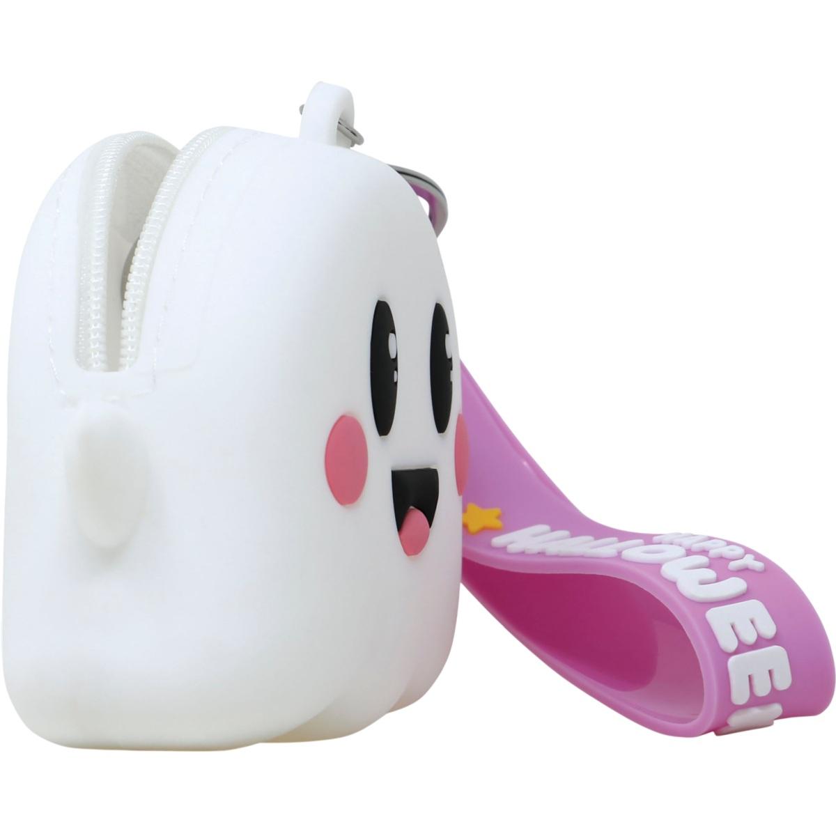Portachaivi con portamonete fantasma bianco