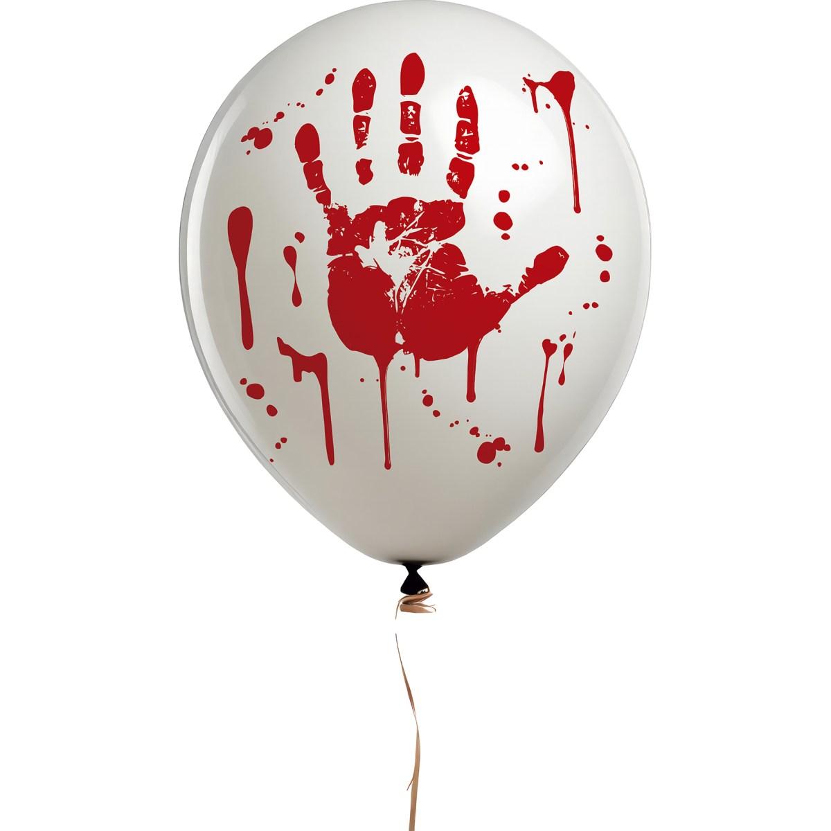 Palloncini bianchi mano insanguinati Set 30 pz