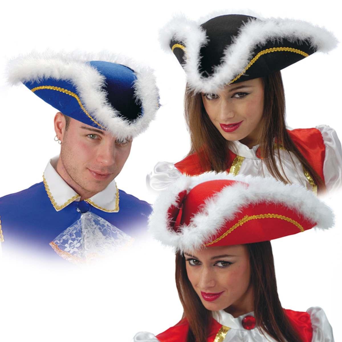 Cappello Pirata Tricorno Lusso In 3 Modelli |Carnival Toys