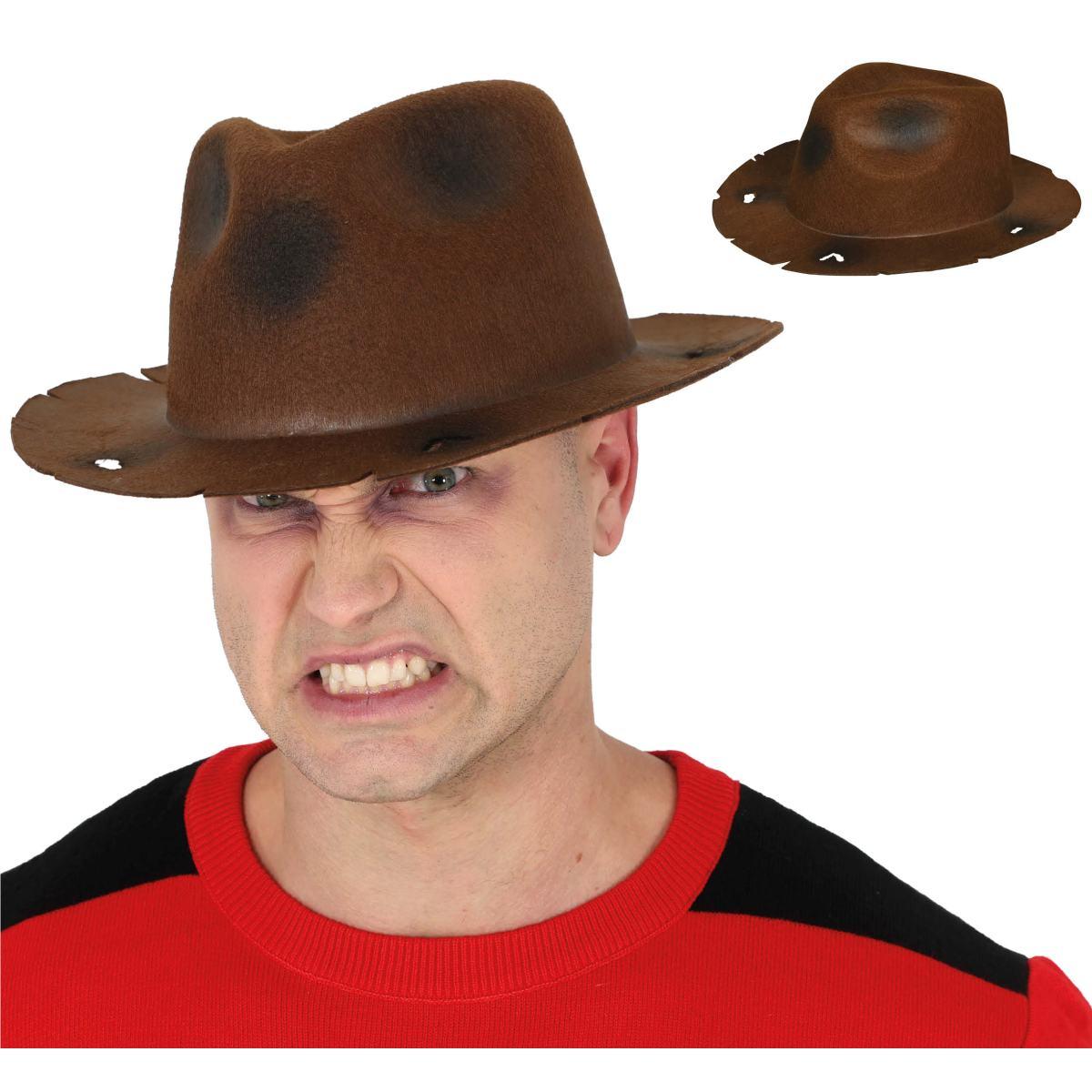 Cappello borsalino assassino Freddy marrone