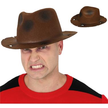 Cappello borsalino assassino Freddy marrone