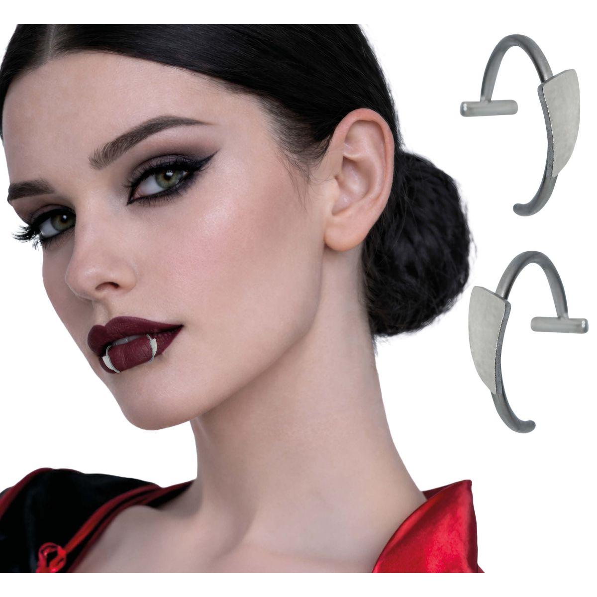 Piercing labbra metallo set 2 pz |_578