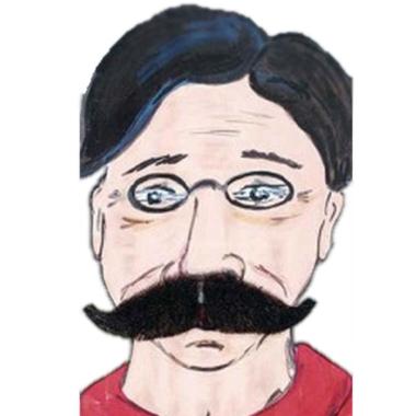 Baffi Neri Con Adesivo |Orlob