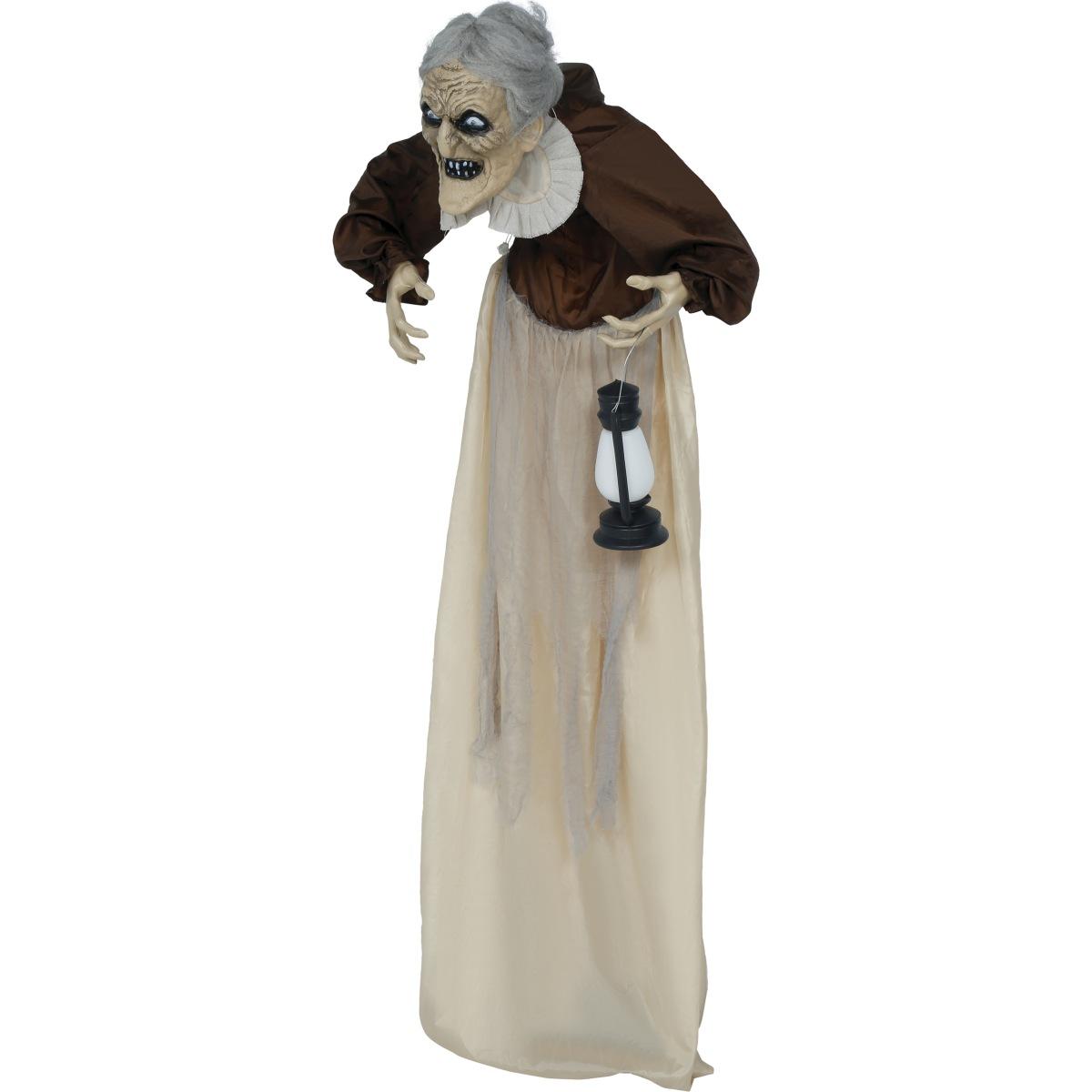 Governante zombie con lanterna luci suono movimento 155 cm