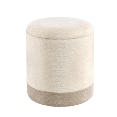 Pouf contenitore Deva bianco grigio 35 x 38