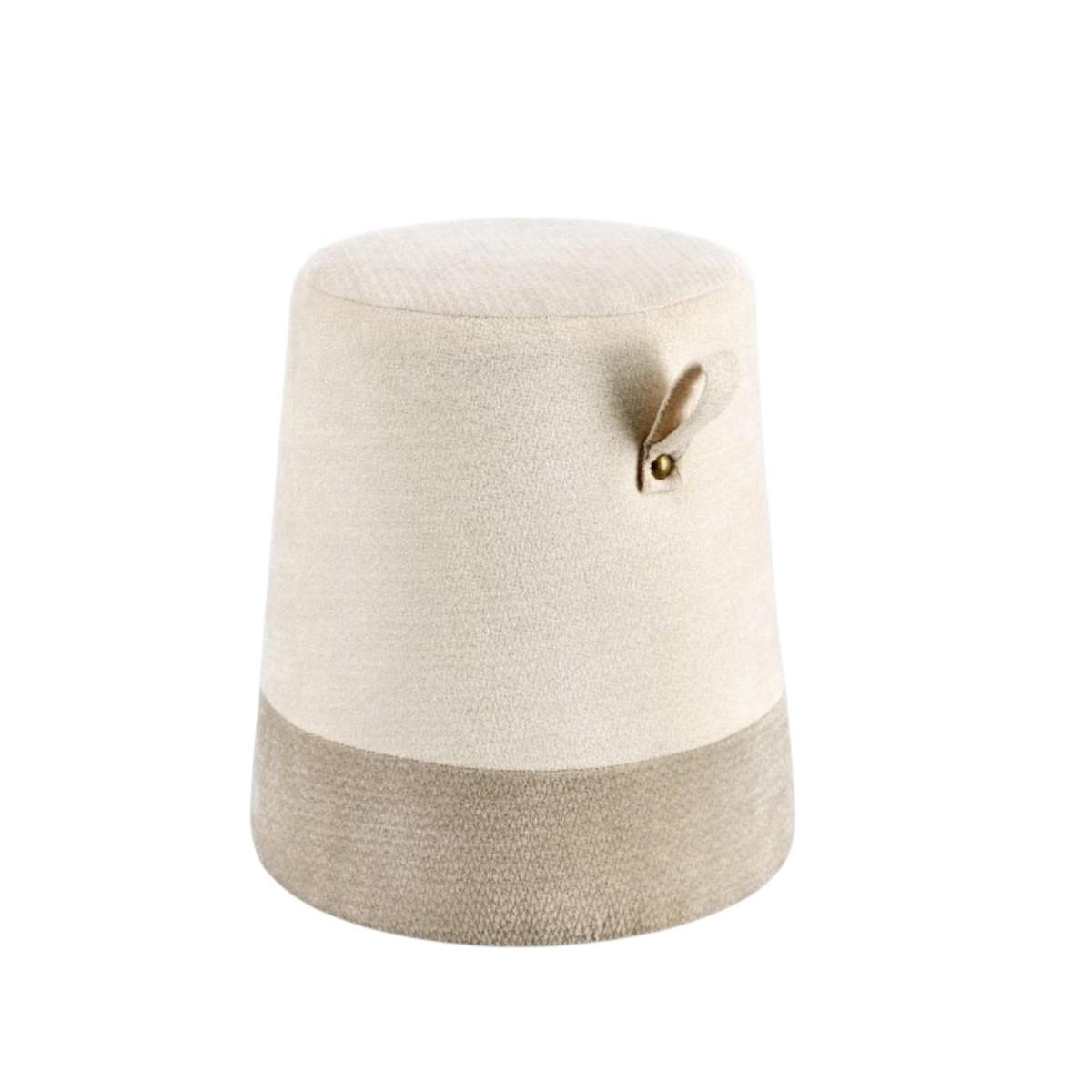 Pouf 39 x 44 Deva bianco grigio