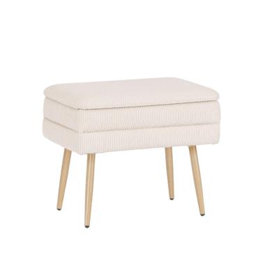 Pouf 50 x 34 x 24 cm olga bianco apribile