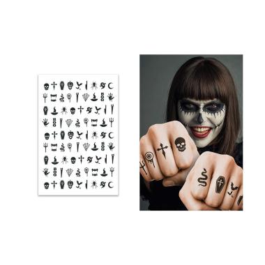 Tatuaggi viso corpo rimovibili simboli gotici