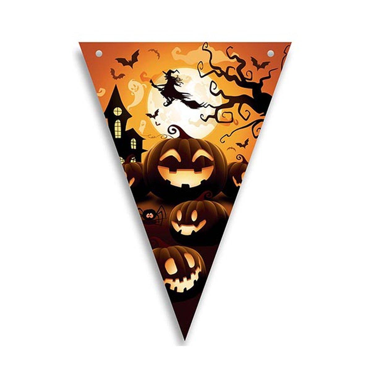 Festone hallowenn zucche bandierine 3 mt