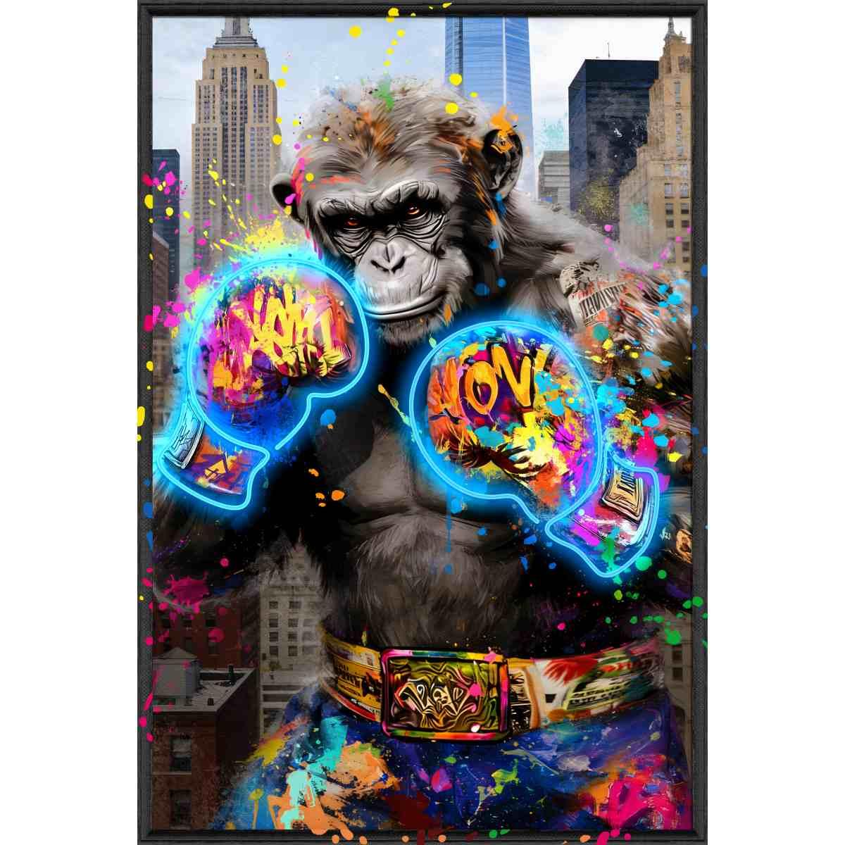 Quadro 60 x 90 cm led gorilla USB