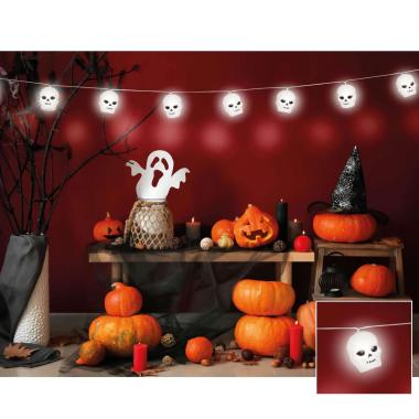 Festone halloween scheletri luminosi 220 cm