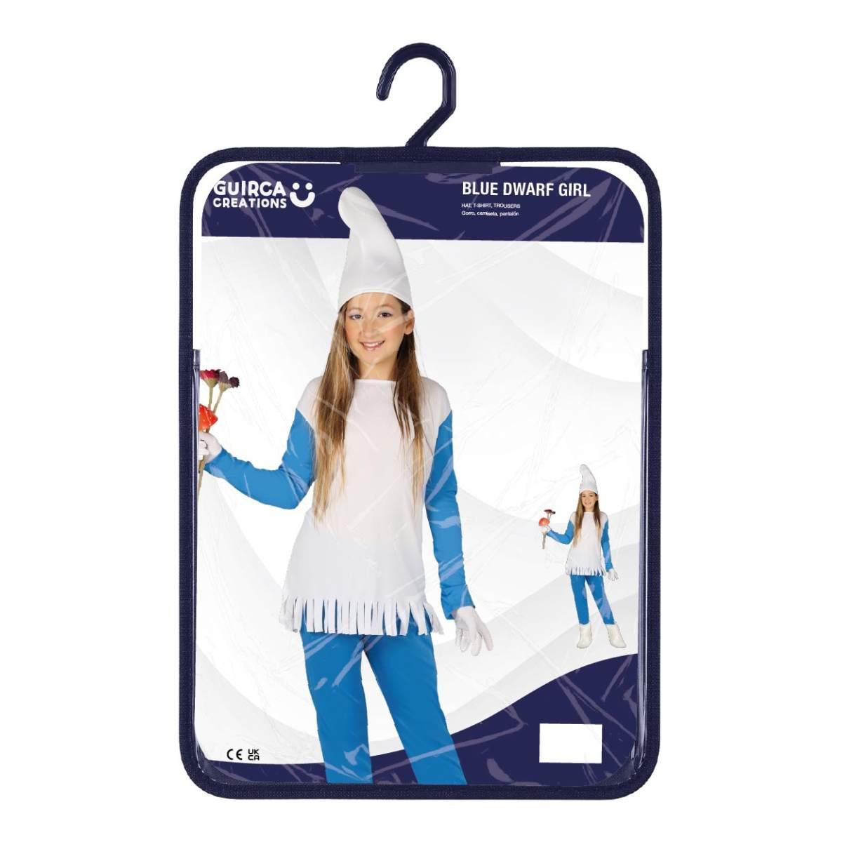 Costume nana puffo blu Bambina