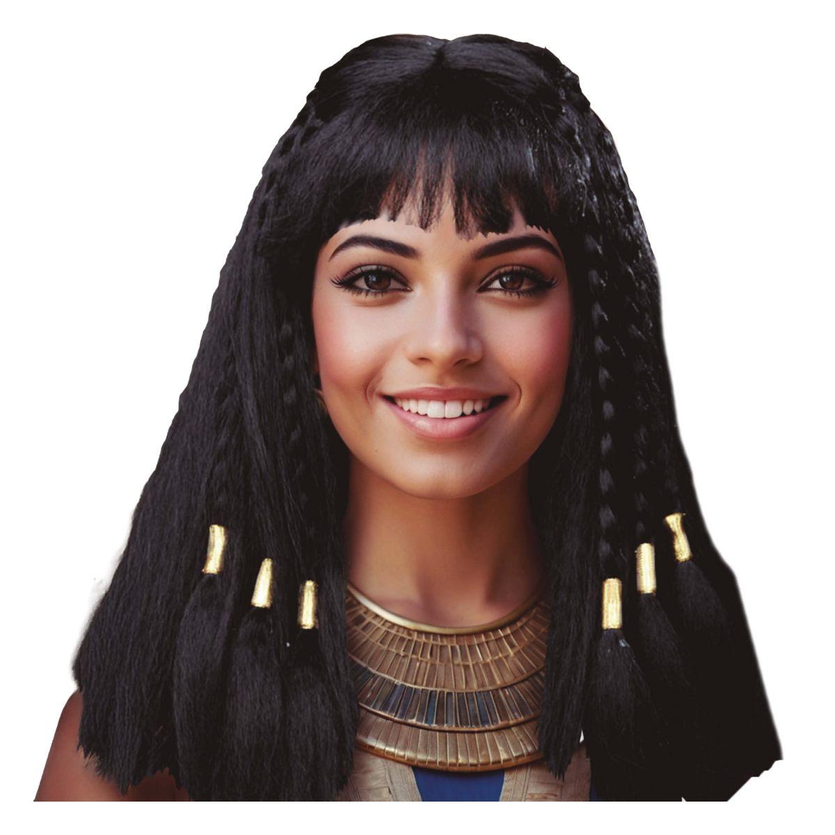 Parrucca egiziana cleopatra con frangia