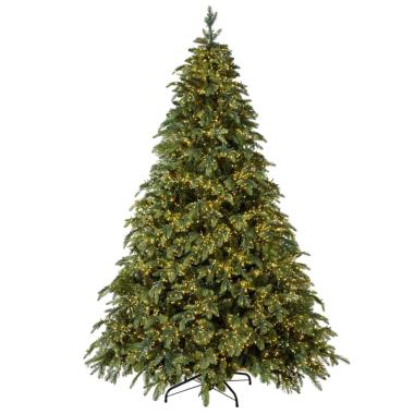 Albero 270 cm Natale verde larice con luci LED