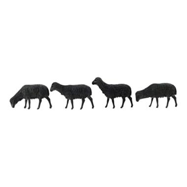 Animali Moranduzzo 12 cm pecore nere cm set 4 pz
