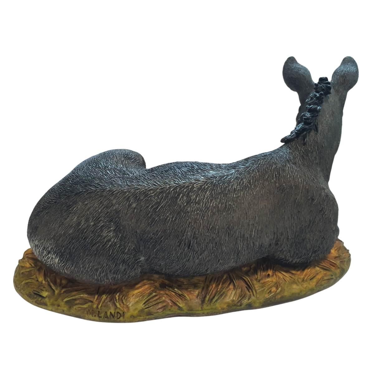 Statua Moranduzzo 30 cm asino sdraiato collection