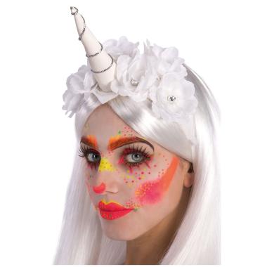 Copricapo Unicorno Bianco Con Fiori |Carnival Toys