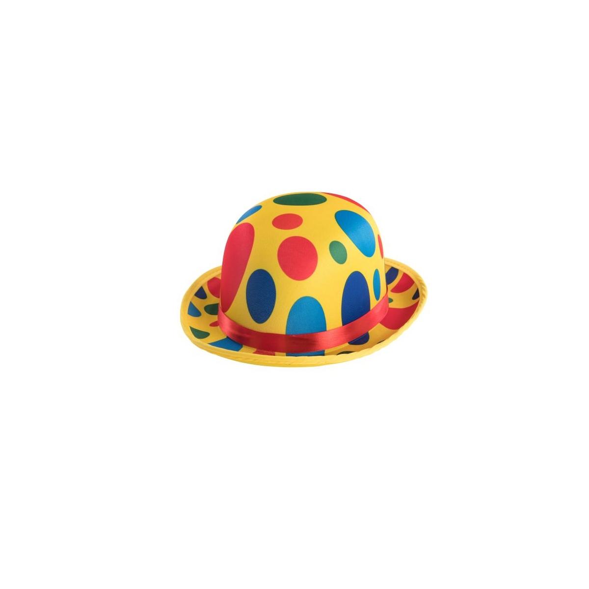 Cappello Bombetta Raso Giallo A Pois |Carnival Toys