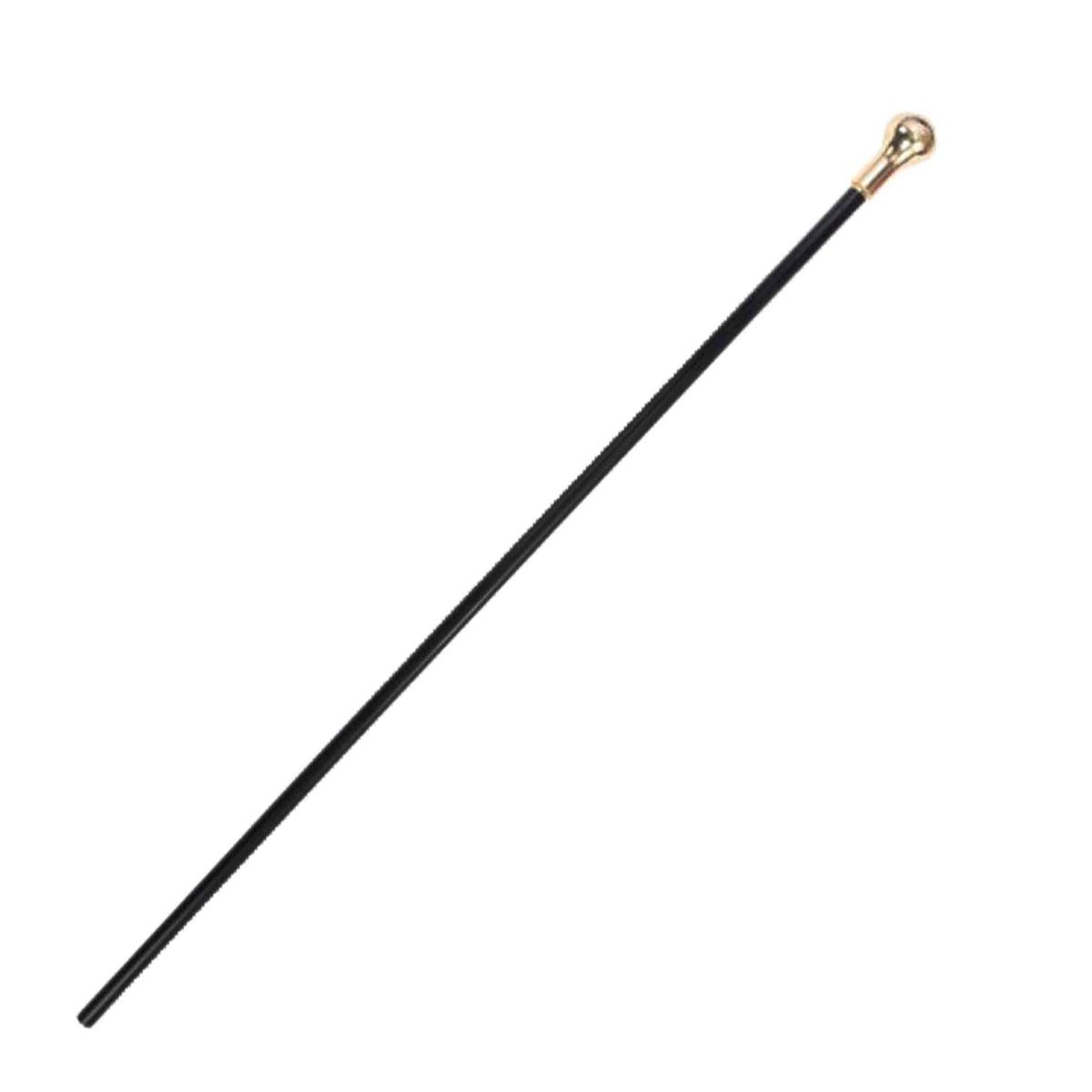 Bastone Pvc Nero Con Pomello Oro cm.110 |Carnival Toys