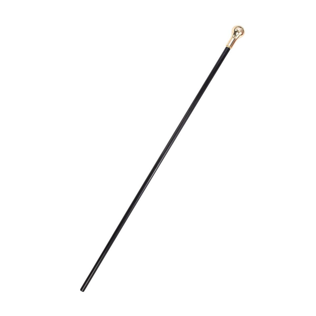 Bastone Pvc Nero Con Pomello Oro cm.110 |Carnival Toys