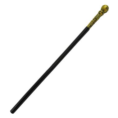 Bastone Pvc Nero Con Pomello Oro cm.80 |Carnival Toys