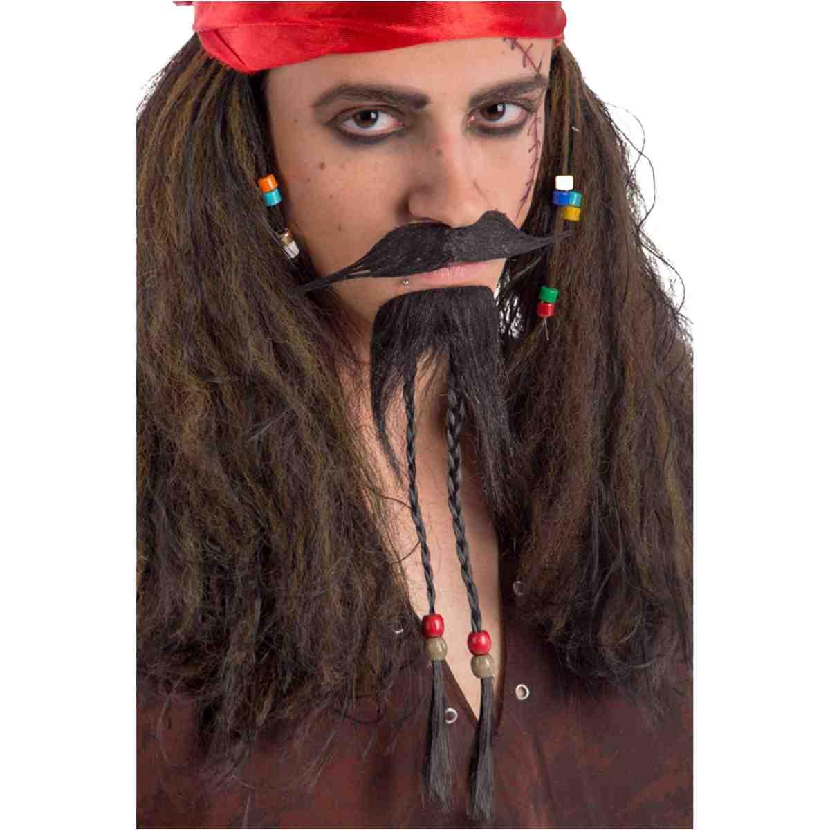 Baffi E Pizzetto Pirata Neri |Carnival Toys