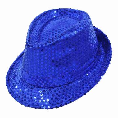 Cappello Borsalino Blu Con Paillettes |Orlob
