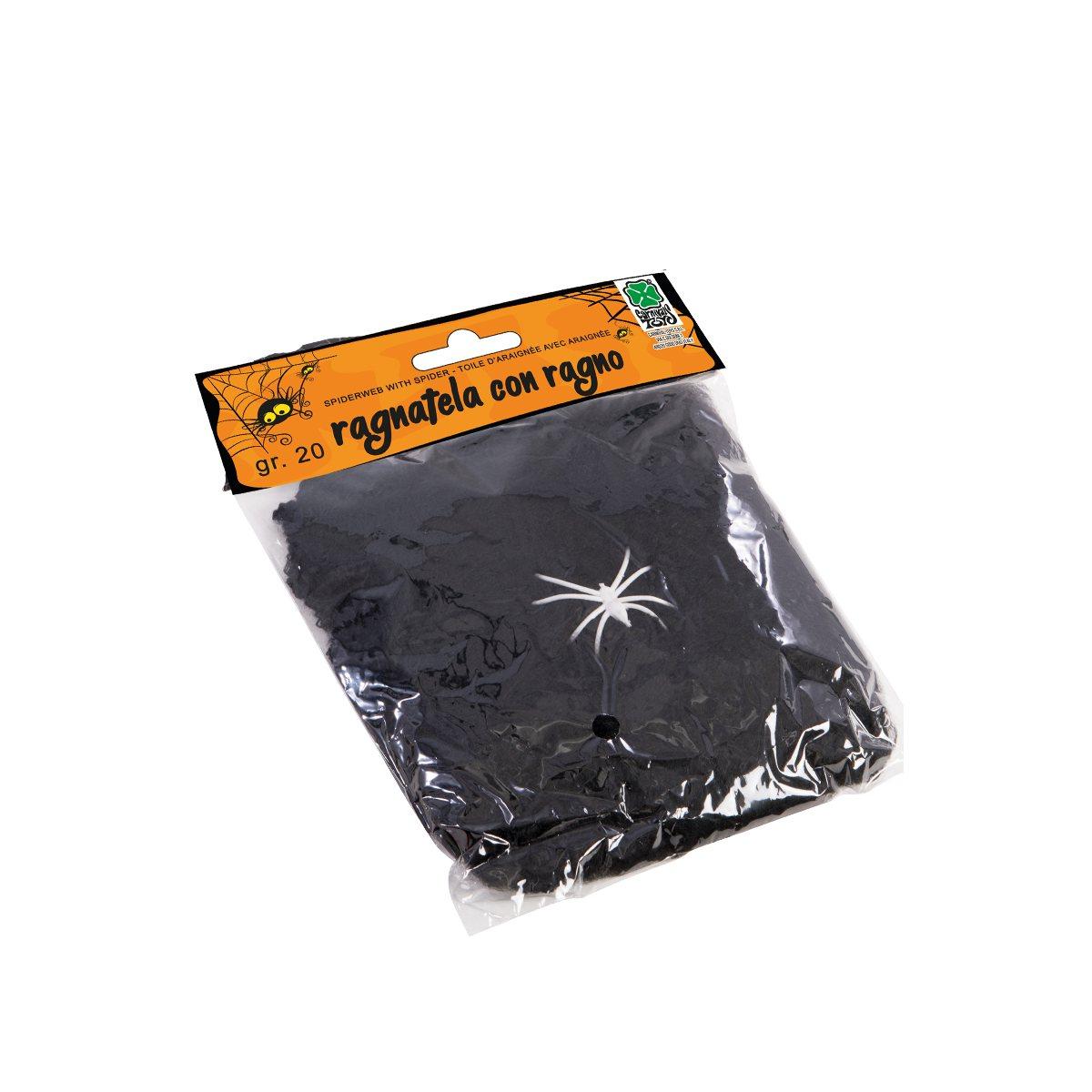 Ragnatela Nera Con Ragni Gr.20 |Carnival Toys
