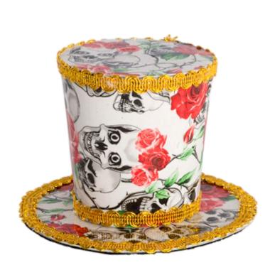 Cappello Cilindro Mini Teschi E Rose |Carnival Toys