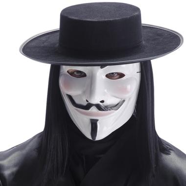 Maschera Viso Pvc Vendicatore Mr Vendetta Cappello E Capelli |Carnival Toys