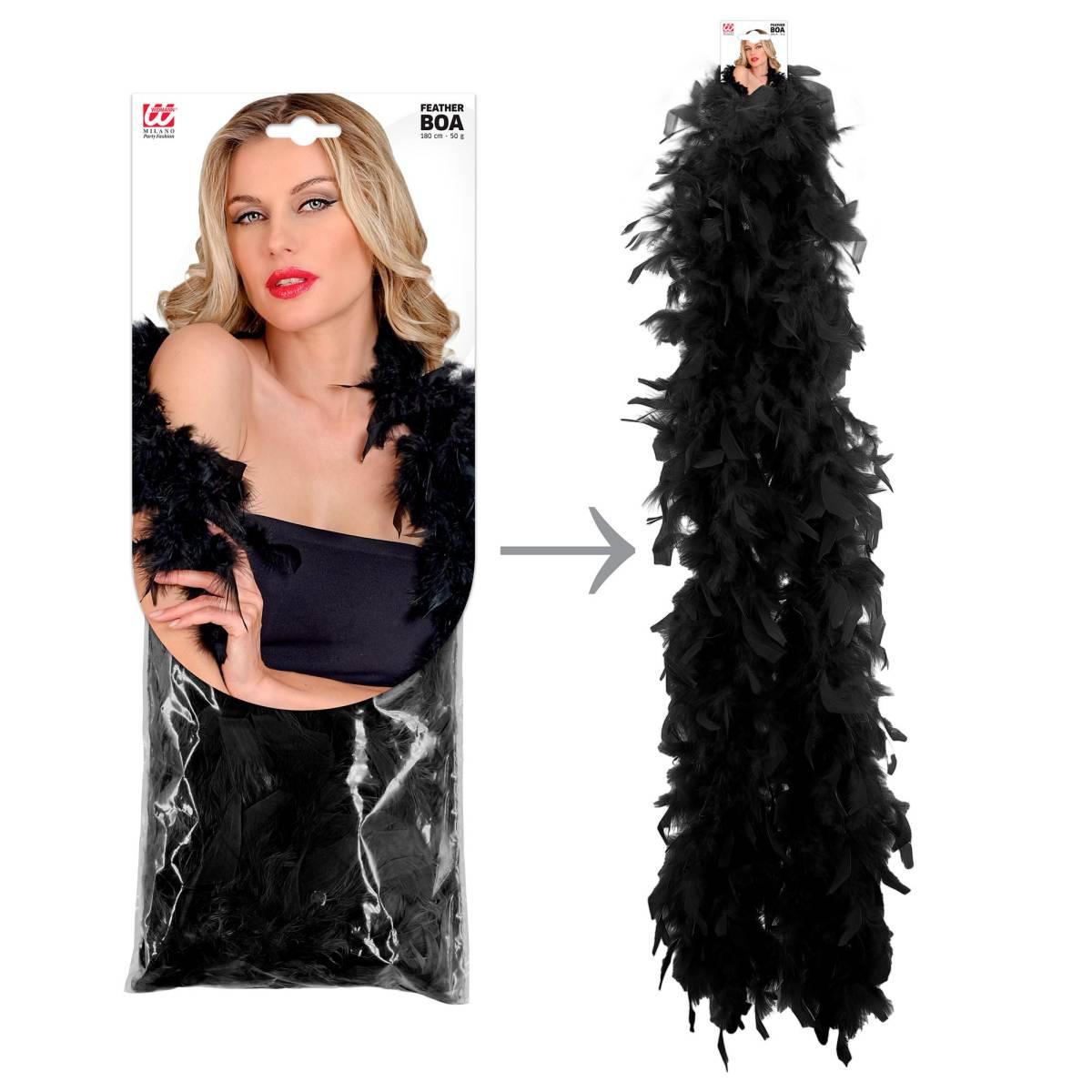 Boa Di Piume Lusso cm.180 Gr.40 Nero |Carnival Toys