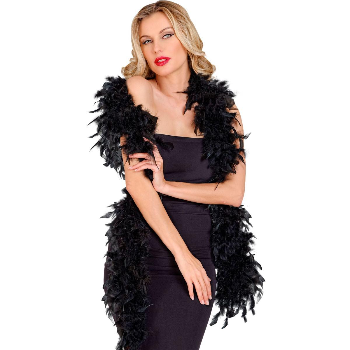 Boa Di Piume Lusso cm.180 Gr.40 Nero |Carnival Toys