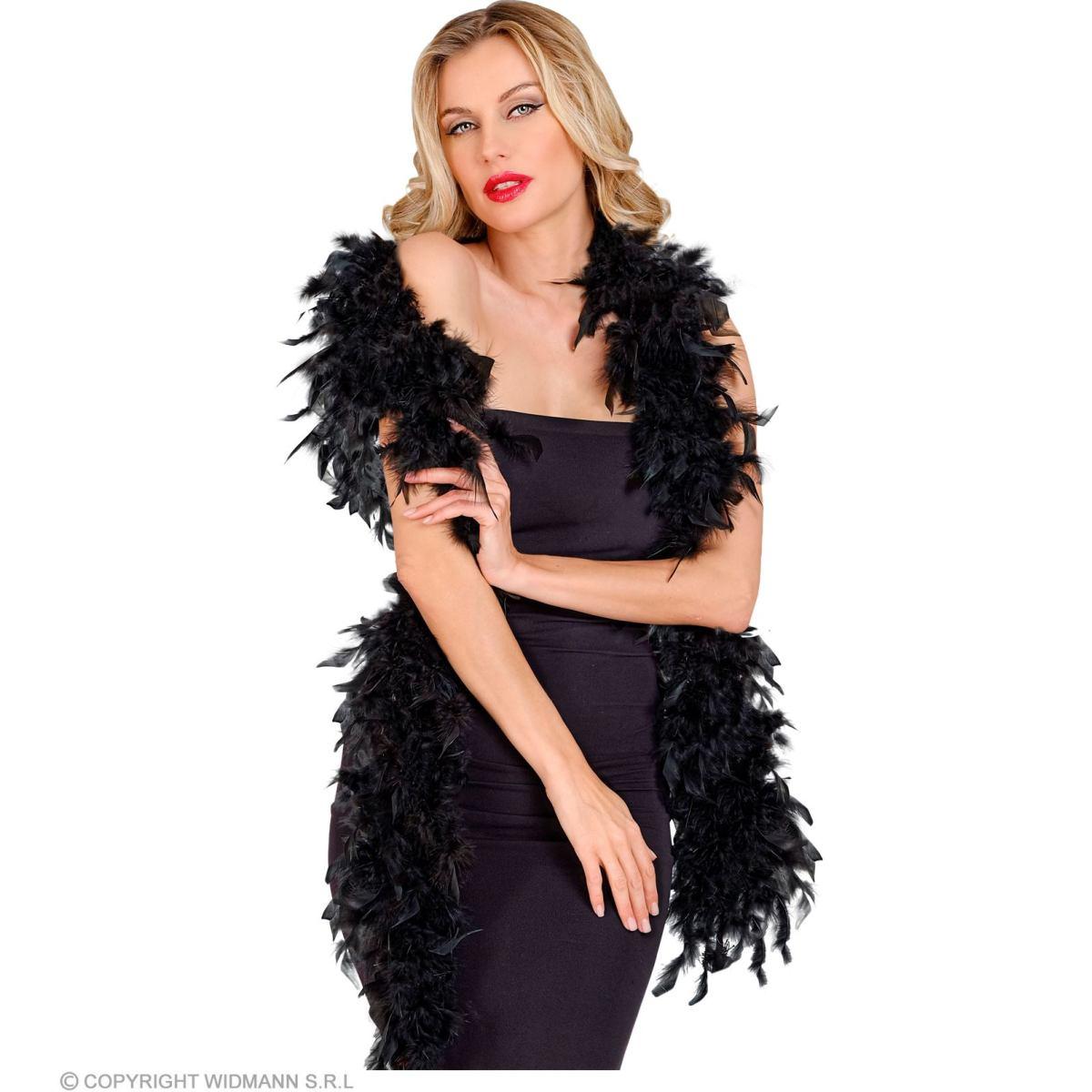 Boa Di Piume Extra Lusso cm.180 Gr.80 Nero |Widmann
