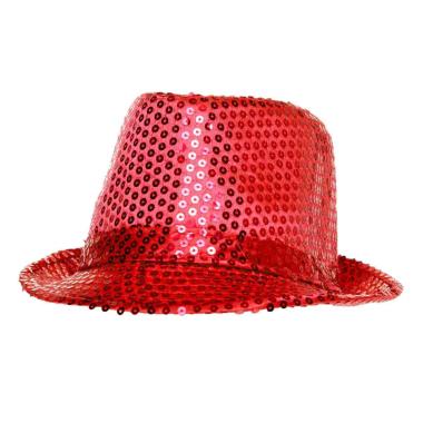 Cappello Borsalino Rosso Con Paillettes |Orlob