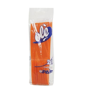 Posate Party Coltello Pvc Set pz.20 Arancio Paif |M2 Store
