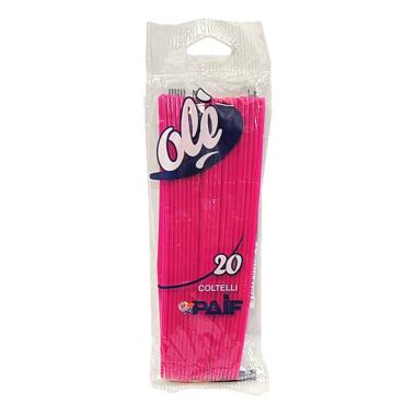 Posate Party Coltello Pvc Set pz.20 Fucsia Paif |M2 Store