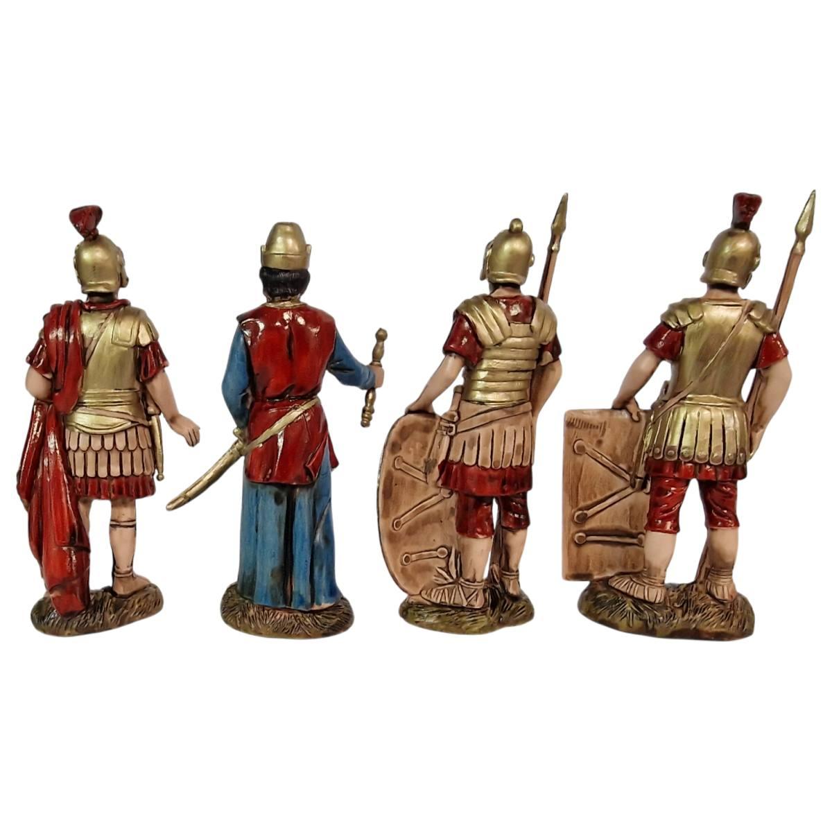 Statua presepe 10 cm erode soldati set 4 pz