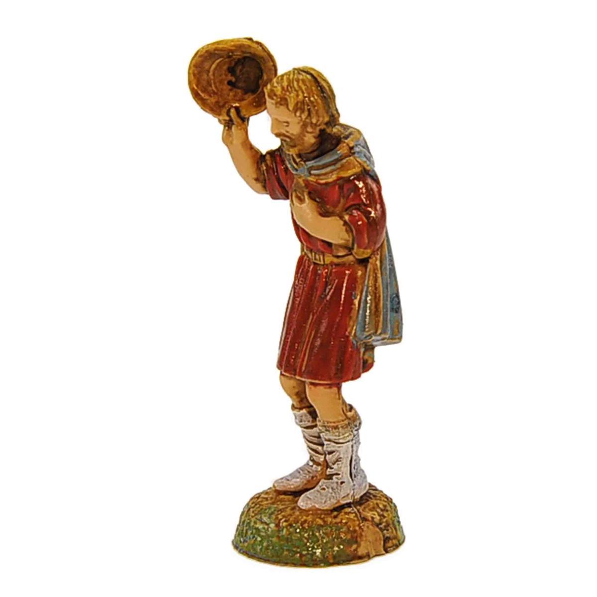Statua cm.6 Uomo con Cappello e Mantello | Moranduzzo
