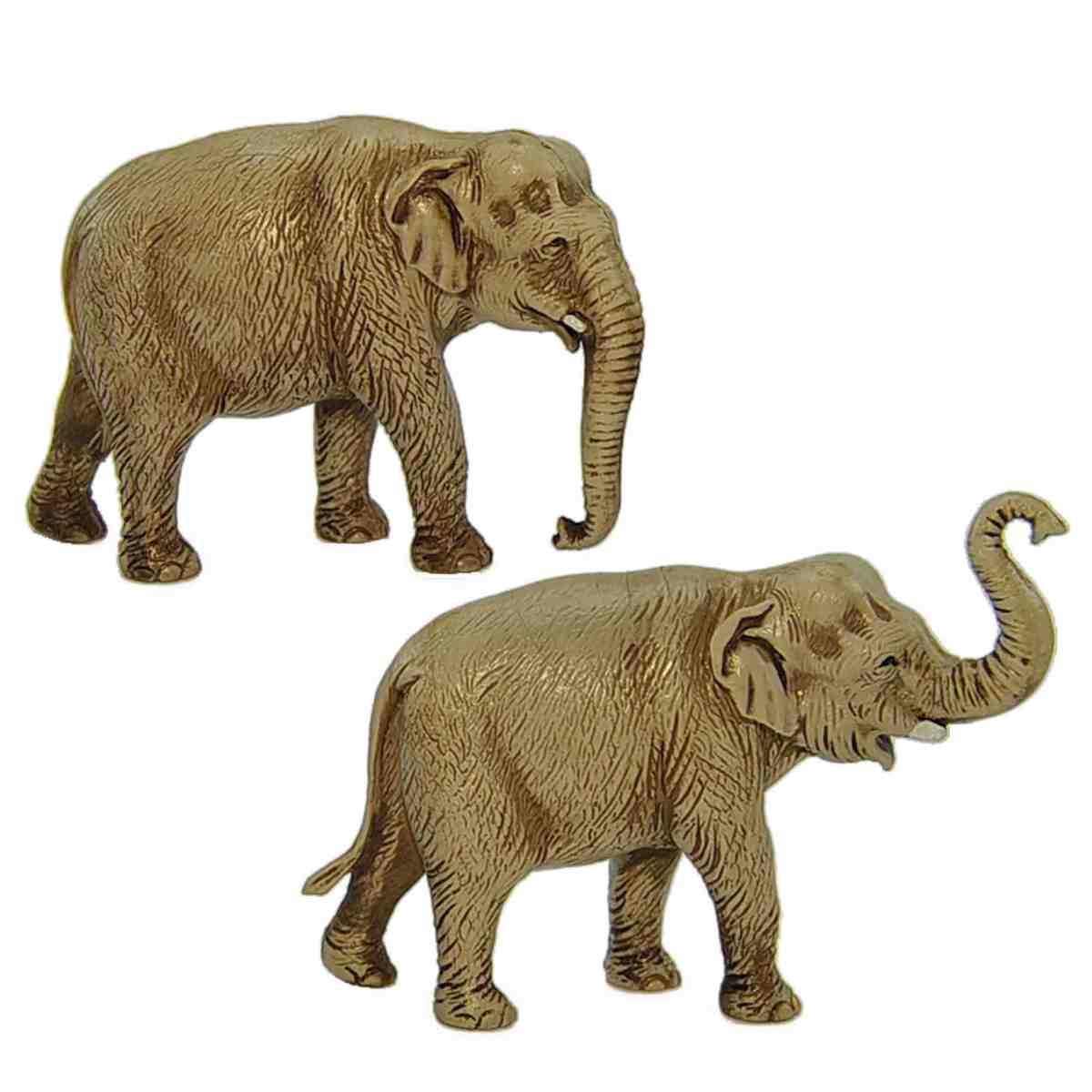 Animali Elefanti Set pz.2 Statue da cm.3,5 | Moranduzzo